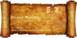Bozsó Mónika névjegykártya